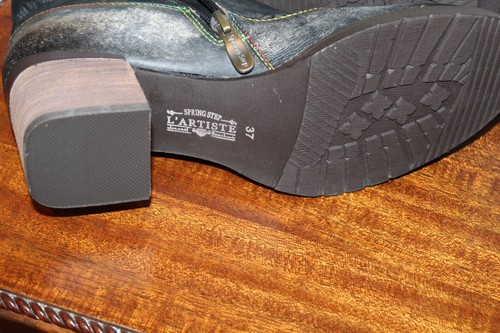 L'ARTISTE GABORY BY SPRING STEP SHOES/BOOTIES BLACK/GRAY SZ 37/US 6 NWOB - Picture 8 of 10