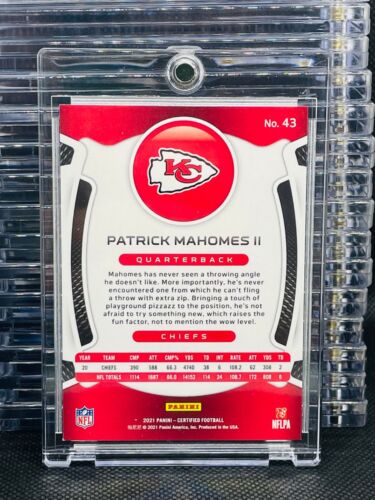 Patrick Mahomes - Fútbol americano certificado Panini 2021 #43 Kansas City Chiefs - Imagen 3 de 4