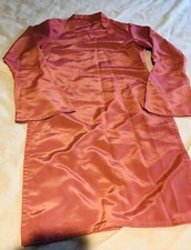 New Size Small Kurta Kameez Rouge Coral Pink Gerogette Cute Neck wit Long Sleeve