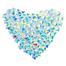 14mm 100pcs Suncatcher Crystal Star Beads, Multicolor Glass Beads Charms Pend...