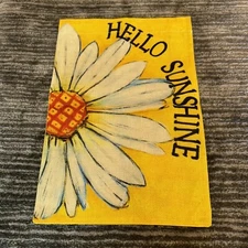 Garden Flag Giant Flower Double Sided Yard Decor Outdoor Hello Sunshine New
