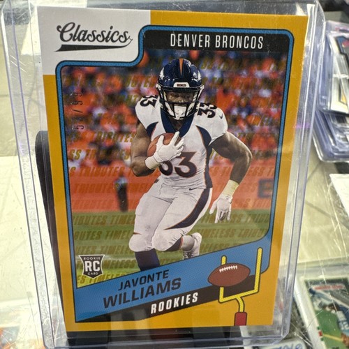 JAVONTE WILLIAMS RC 2021 Panini Classics #165 /99 Rookie Card BRONCOS