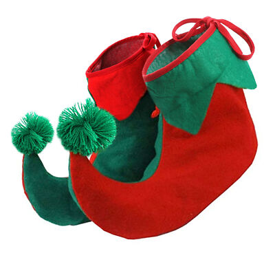 ERWACHSENE ELFE STIEFEL PIXIE SCHUHE WEIHNACHTEN KOSTÜM ACCESSOIRE WICHTEL XMAS