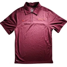 Nike Virginia Tech Dri-FIT Quarter Zip Shirt Athletic Performance Maroon Size S
