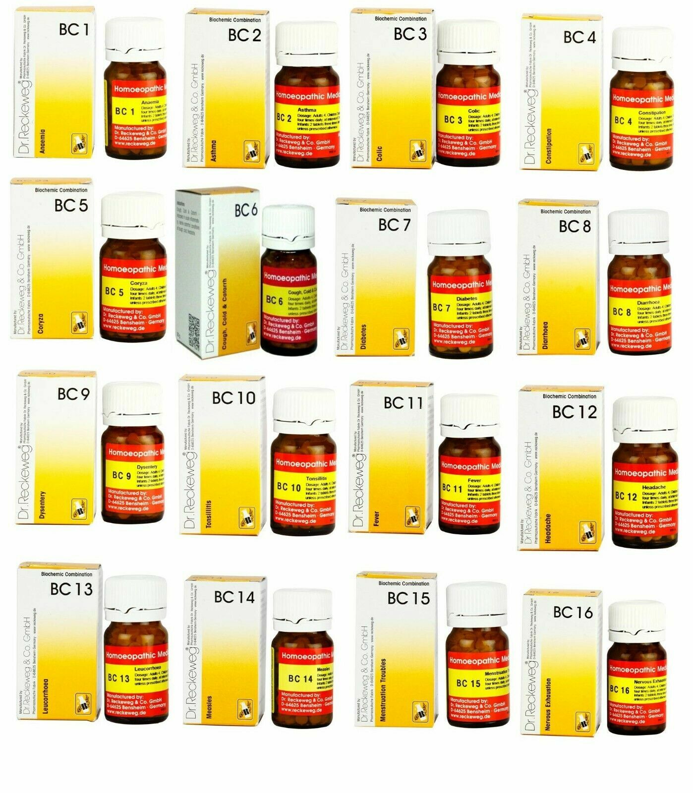 Dr. Reckeweg Bio-Combination Tablets BC 1 to BC 28 | 20gm | eBay