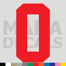 Number Zero 0 Vinyl Die Cut Decal Sticker - Jersey Sport Athlete Varsity