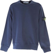 Felpa Stone Island Junior con toppa e logo impreziosita, 681661840 (blu)