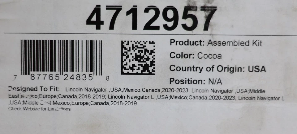NUEVO revestimiento de piso para todo clima segunda fila Cocoa 4712957 Lincoln Navigator 2018-2023 Foto 2 de 3