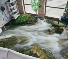 3D Stone River 0936NA Floor WallPaper Murals Wall Print 5D AJ WALLPAPER AU Fay