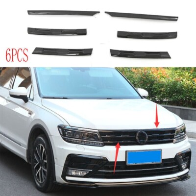 For Volkswagen Tiguan 2018 2021 Gloss Black Front Center Grille Grill 