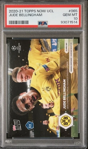 Jude Bellingham & Erling Haaland 2020 Topps Now #065 Rookie Card RC PSA 10