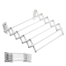 Extendable Wall Clothes Airer Laundry Line Drying Rack Horse 4 Sizes 50-90cm UK