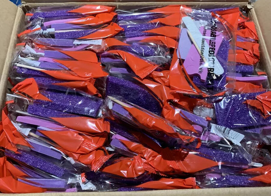 Nagelpflege Maniküre & Pediküre Einweg 200 Packungen Nagelfeile Stein - UK VERKÄUFER