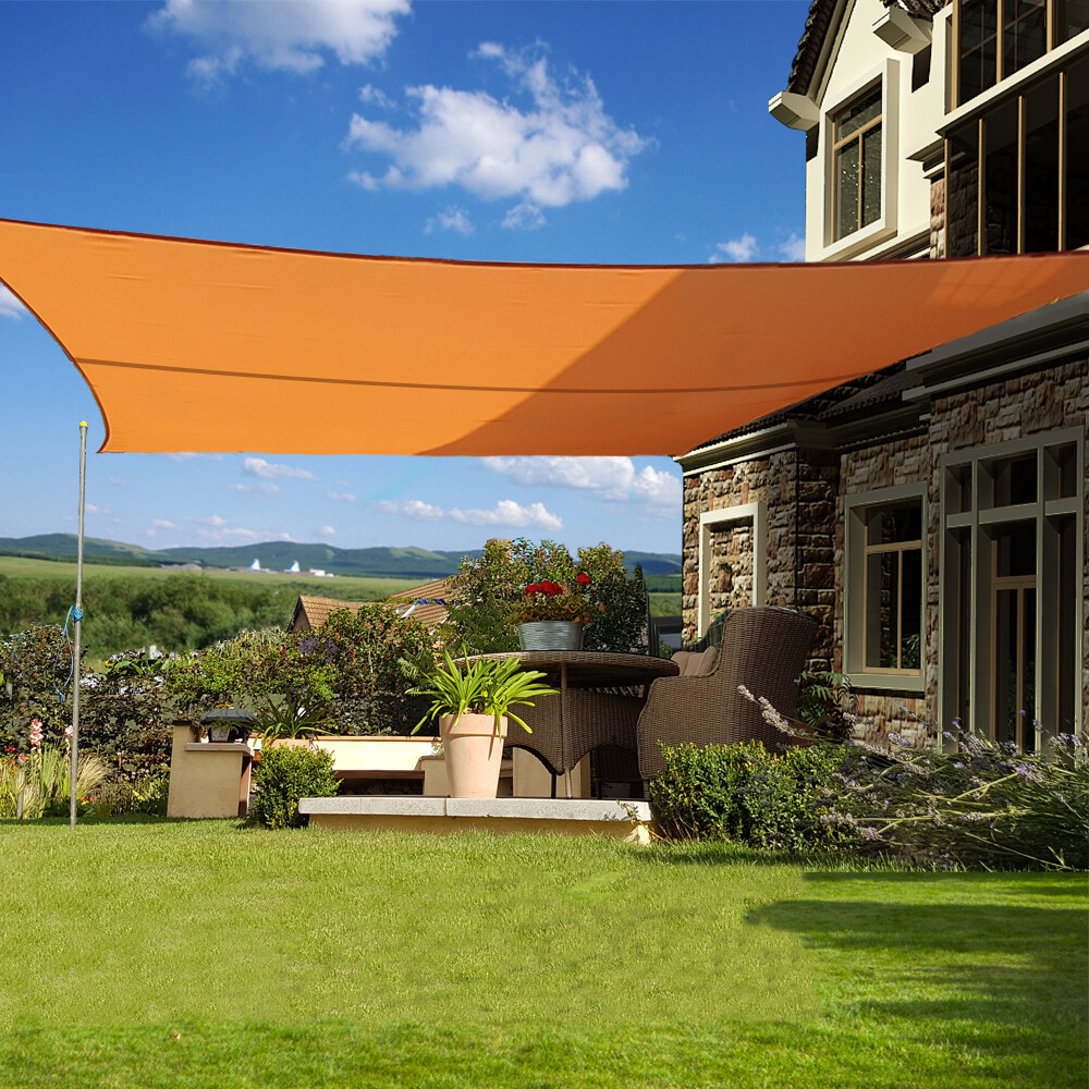 5m x 4m Garden Sun Shade Sail Cover 98 UV Block Sunscreen Patio Awning