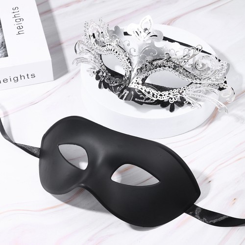 Couple 2PCS Masquerade Venetian Masks Costume Ball Wedding Mardi Gras Prom Mask - Picture 4 of 12