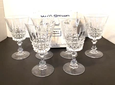 6  W.M Dalton French Lead Crystal Goblets Unit # 1
