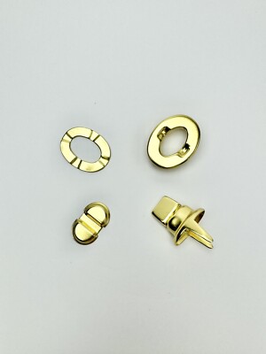Solid Brass Turnlock Assembly Replacement For Coach Handbags.