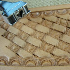 Pro Crafters Series - Heart Center Basket Weave Stamp Leather Stamping Tool