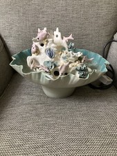 Chessell Pottery Water Feature Bowl & Fish Swimming In/out Coral Figure,Ornament
