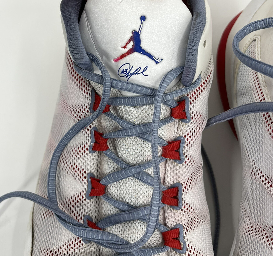 Nike Air Jordan CP3 VIII AE Chris Paul White Blue Red Shoes 725173