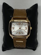 Nine West NW1880 Women Brown Leather Analog Silver Dial Quartz Wrist Watch UC443