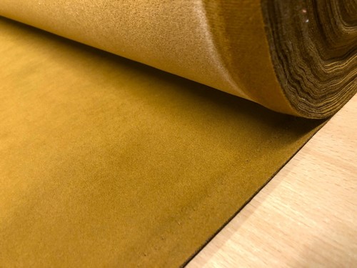 60% OFF! WARWICK FAB MATADOR TAN BROWN ALACANTARA SUEDE TYPE UPHOLSTERY FABRIC - Picture 3 of 5