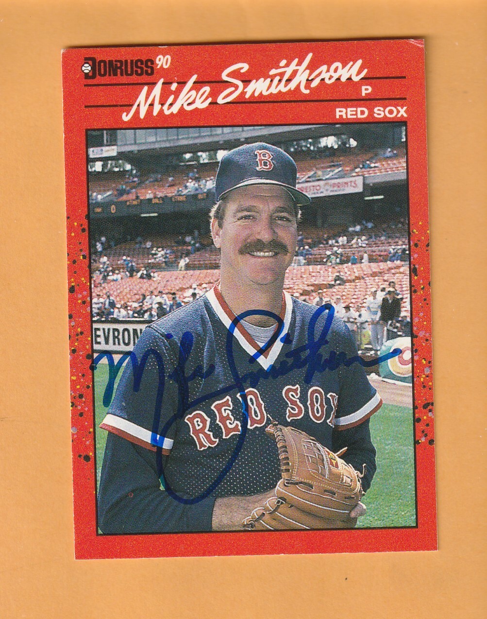 Mike Smithson Boston Red Sox AUTO Signed 1990 Donruss Tennessee Volunteers 6V