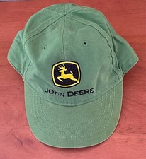John Deere Toddler Hat Cap Green One Size 100 Cotton Emb. Logo Elastic Strap