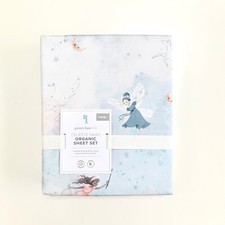 Pottery barn Kids Organic Celeste Fairy Sheet Set Twin Blush Blue Moon Swan