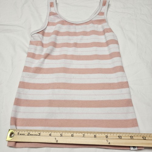 Abercrombie Kids Girl's Size 13/14 Pink And White Strip Tank Top Shirt - Picture 7 of 10