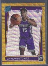 DAVION MITCHELL 2021-22 PANINI DONRUSS OPTIC GOLD WAVE RATED ROOKIE RC SSP #155