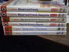6 Children's Baby Genius Educational Learning DVD Lot: Mozart Animals MORE