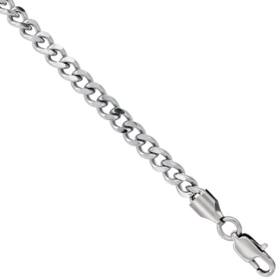 Stainless Steel Cuban Curb Link Chain Necklace 16