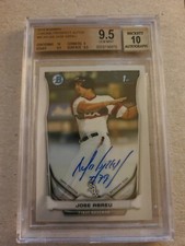 2014 BOWMAN CHROME JOSE ABREU RC AUTO BGS 9.5 Gem Mint 