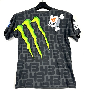 DC Monster T-Shirt Seltene Herren Kurzarm Oberteil 43 Ford Rally Team Grau Gr. M