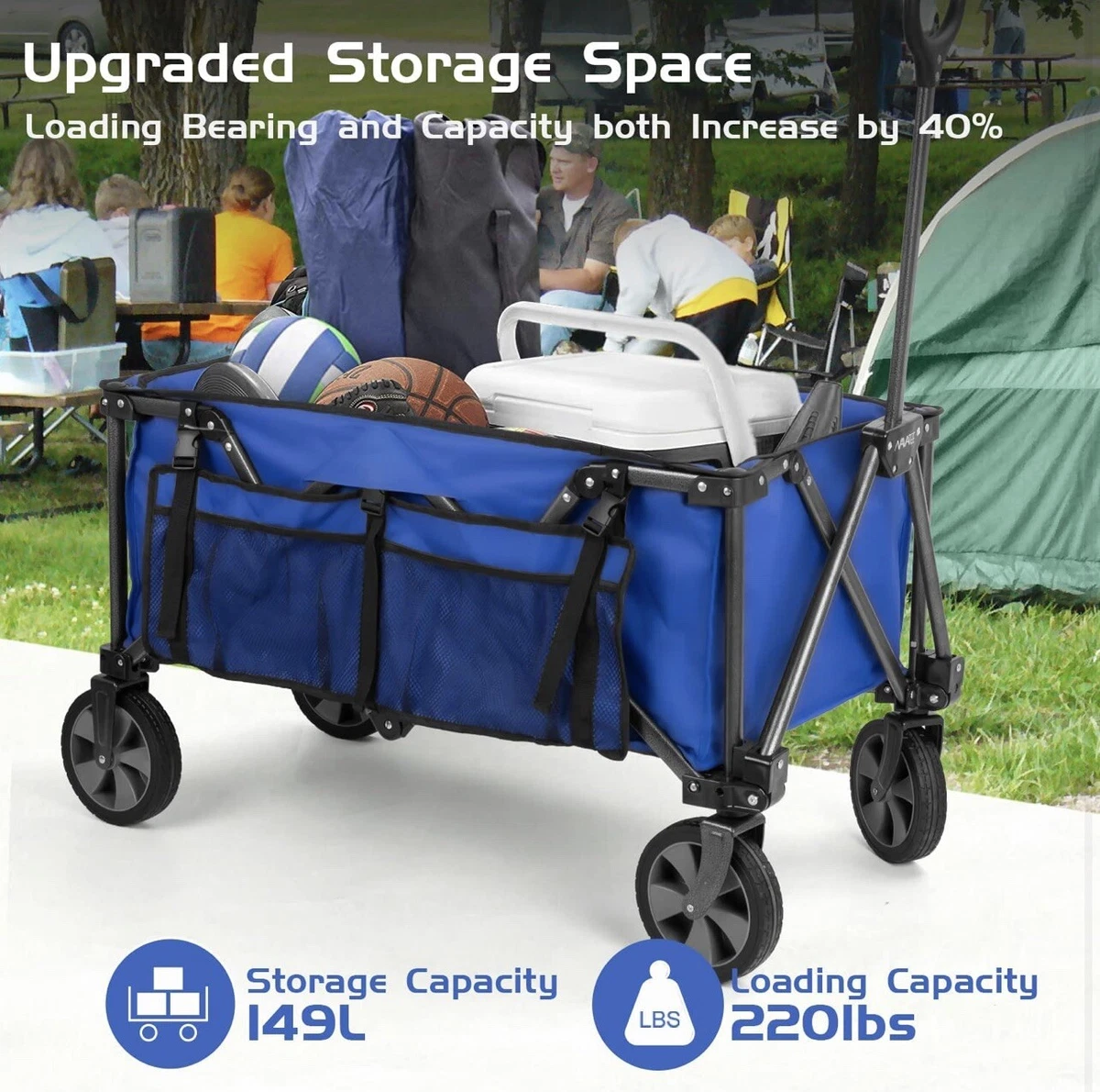 Collapsible Outdoor Utility Wagon W/ Attached Table Only On, 51 OFF