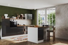 Cucina Isola Induzione Con Cappa Grigia Gabriel 320 Respekta