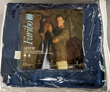Faribo Satin Wool Blanket Twin Navy Gentry, Vintage USA 68 x 92