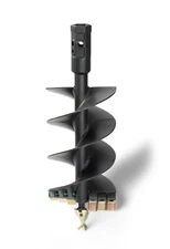 12" Compact Industrial Duty Earth Auger, 2" Hex Drive, Interchangeable Edges