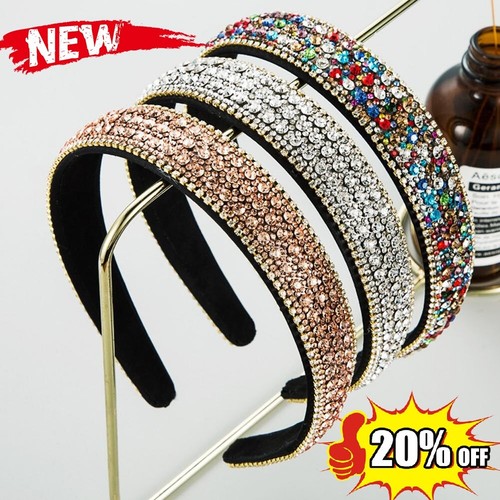 Baroque Full Rhinestone Hairband Crystal Headband Women Hair Accessories Crown~ - Picture 1 of 17