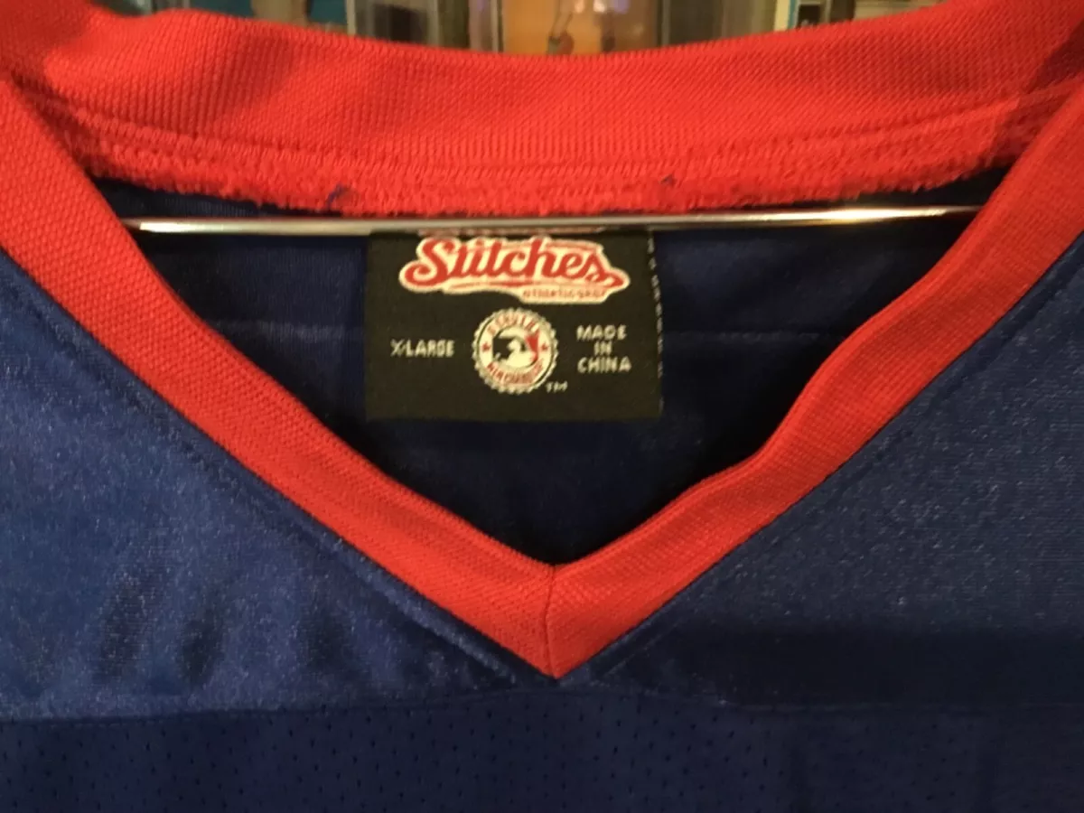 Chicago Cubs Stitches MLB Pullover Baseball Jersey Blue Red Men’s Size 2XL Used