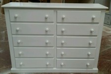 HANDMADE AYLESBURY WHITE LONG 10 DRAWER CHEST **FULLY ASSEMBLED**!!!