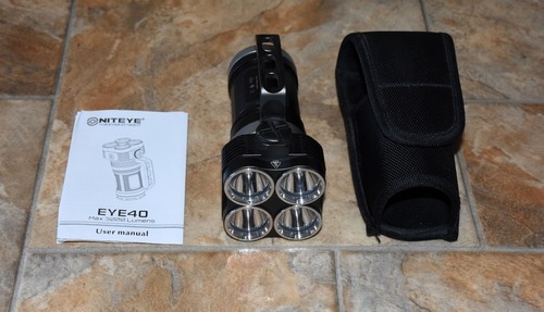 NITEYE EYE40 Flashlight Max 3000 Lumens (4xXM-L U2, 4x18650) with Batteries