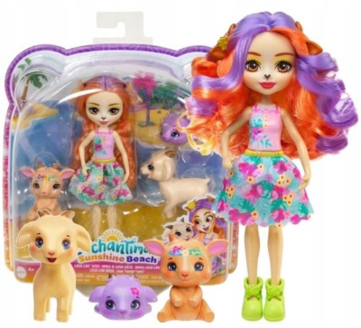 ENCHANTIMALS Goat Family Doll + Animals Set HXC00