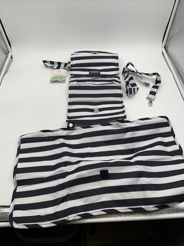 Lillybit Diaper Bag New Clutch Uptown Tote Purse Changing Pad Stripe Print NWT - Picture 2 of 7