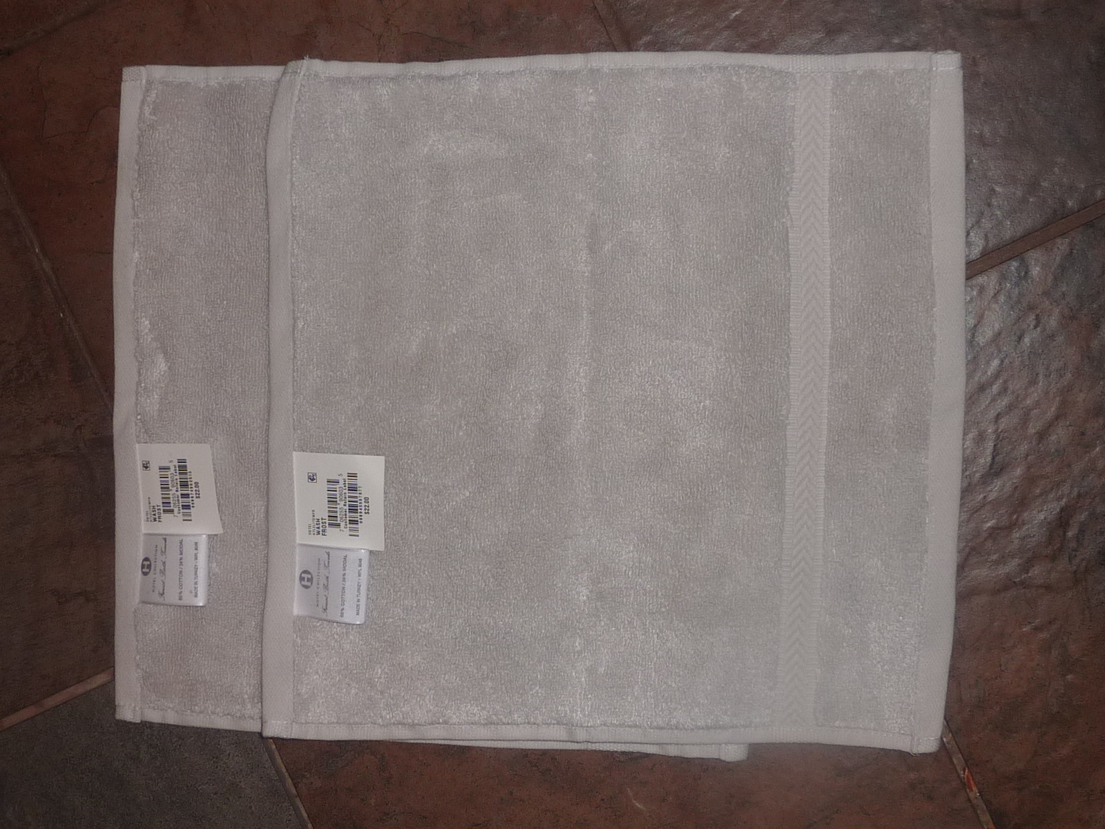 HOTEL COLLECTION FINEST ELEGANCE FROST WASHCLOTH SET OF 2 NEW eBay