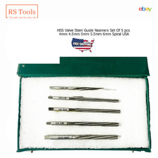 Hss Valve Stem Guide Reamers 5 Pcs 4mm 4.5mm 5mm 5.5mm 6mm Spiral USA RSTOOLS