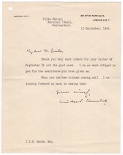Churchill, Winston S. (1874-1965) - Typed letter signed