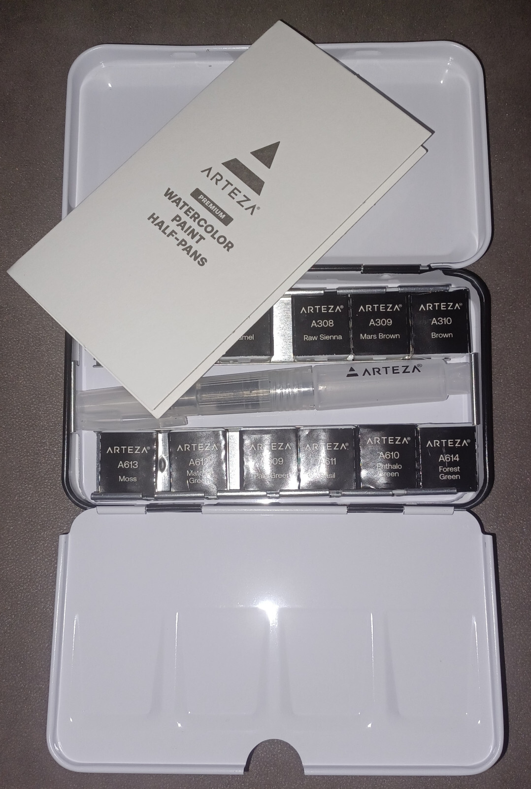 NEW Arteza Earth Colors Watercolor Paints Half Pan Set - 12 PC (ARTZ-4515)