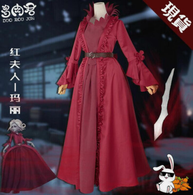 Game Identity V Mrs. Red Cosplay Costume Halloween Christmas Party Dress Women #